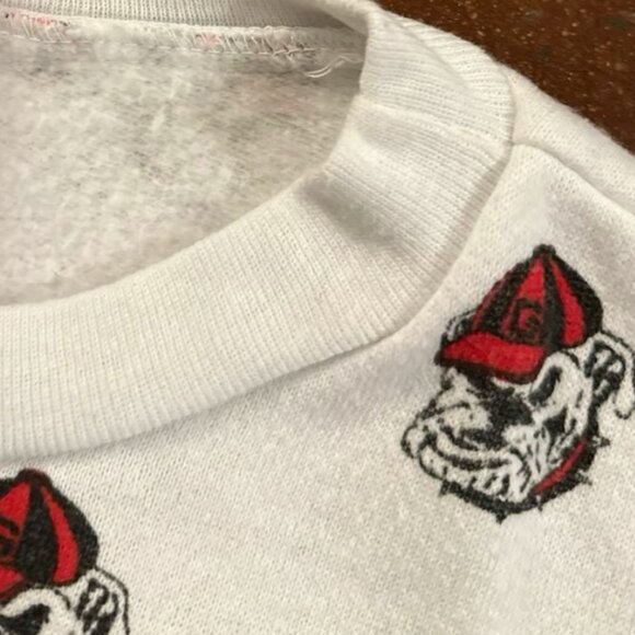 Vintage 80s Georgia Bulldogs AOP Crewneck - Picture 4 of 7